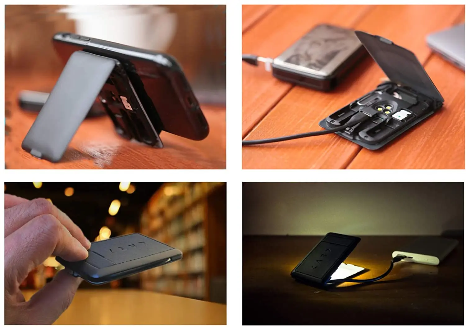 KableCARD Multi-function Urban Survive Card Data Line Built-in Card Reader LED Light Portable Card Support Wireless Charging