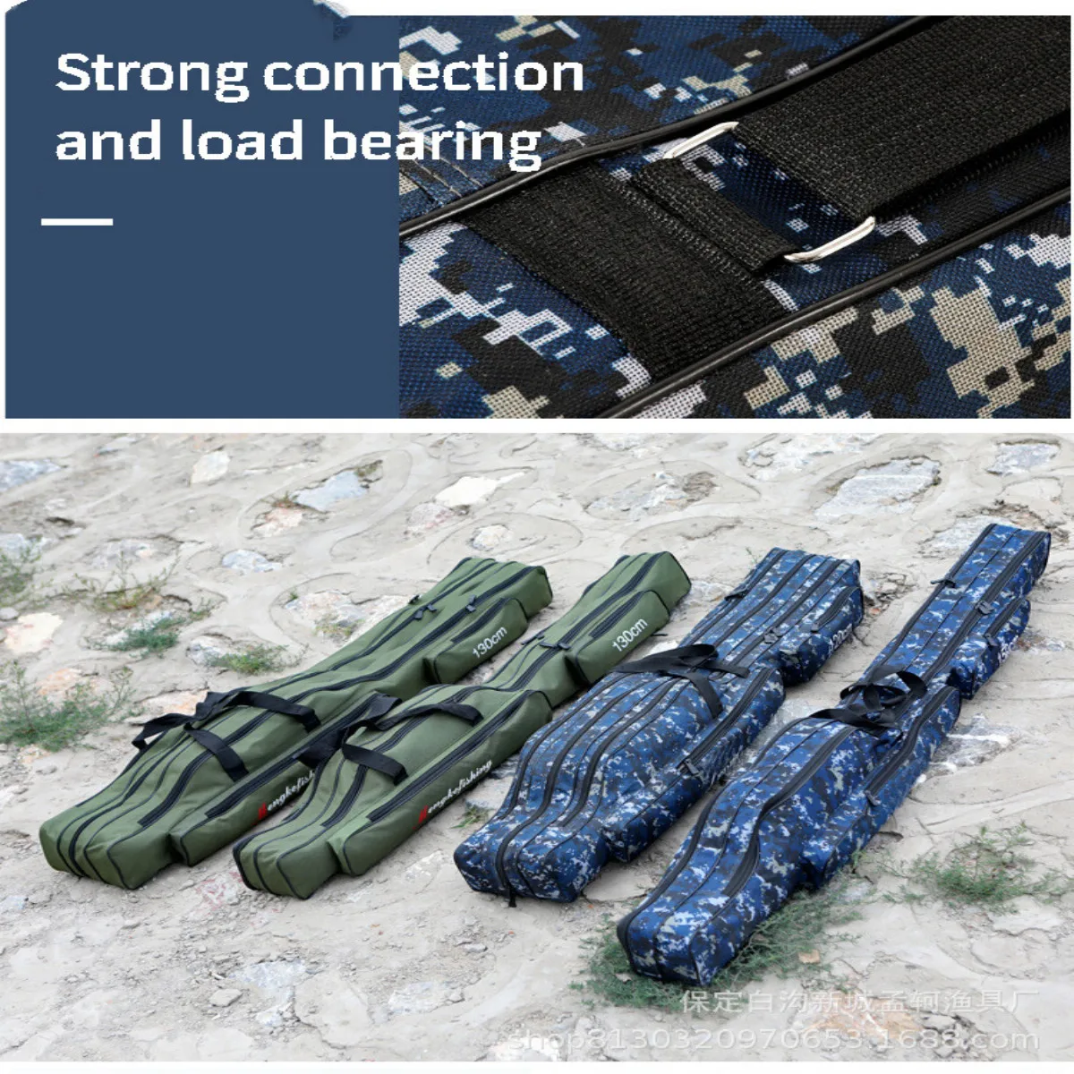 

New 110/120/130/150cm Portable Foldable Fishing Rod Bag Zipped Carrier Fish Pole Tools Storage Bag Case Fishing Bags Waterproof