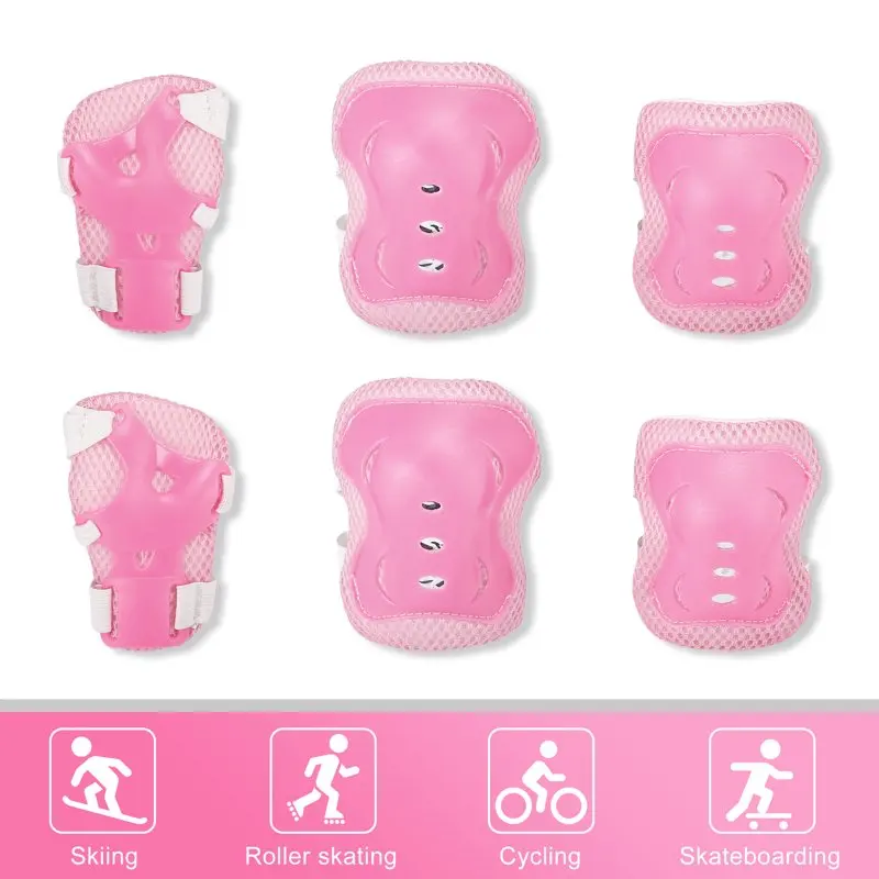

Fantastic 3 Pairs Child Skating Gear Elbow Pads & Wrist Protector Set for Kids.