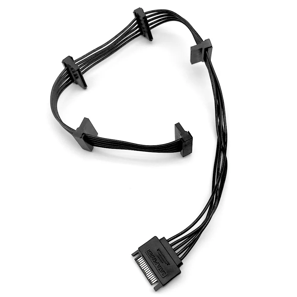 

Power Cable All Black Line Universal Hard Drive Good Insulation And Flame Retardancy Multi-standard Power Supply Hdd Power Cord