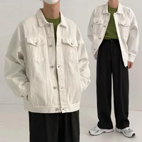 white korea retro mens cargo male denim jacket clothing casual waistcoat streetwear sweatshirts sleeveless jacket vests for men