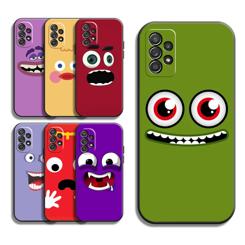 

Monster Smiley Phone Cases For Samsung Galaxy A51 4G A51 5G A71 4G A71 5G A52 4G A52 5G A72 4G A72 5G Funda Back Cover Soft TPU