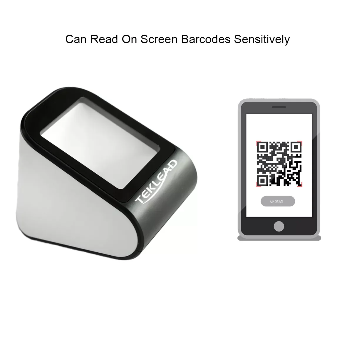 

New QR code scanner for Mobile phone E-ticket 1D 2D barcode reader Wired USB Simple design