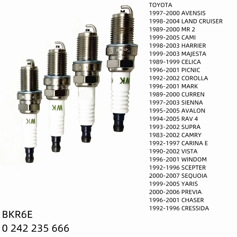 

ZFR5FGP BKR6E Car Engine Ignition Spark Plug For TOYOTA SCEPTER SEQUOIA YARIS PREVIA CHASER CRESSIDA
