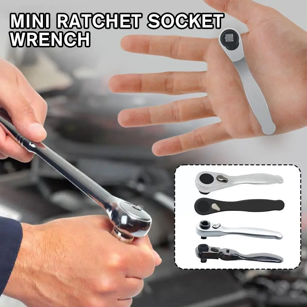 

2 In 1 Dual Head Ratchet Socket Wrench 72 Teeth Mini Release Spanner Bit Screwdriver Quick Wrench Driver Hex Two-way Handle J5V8