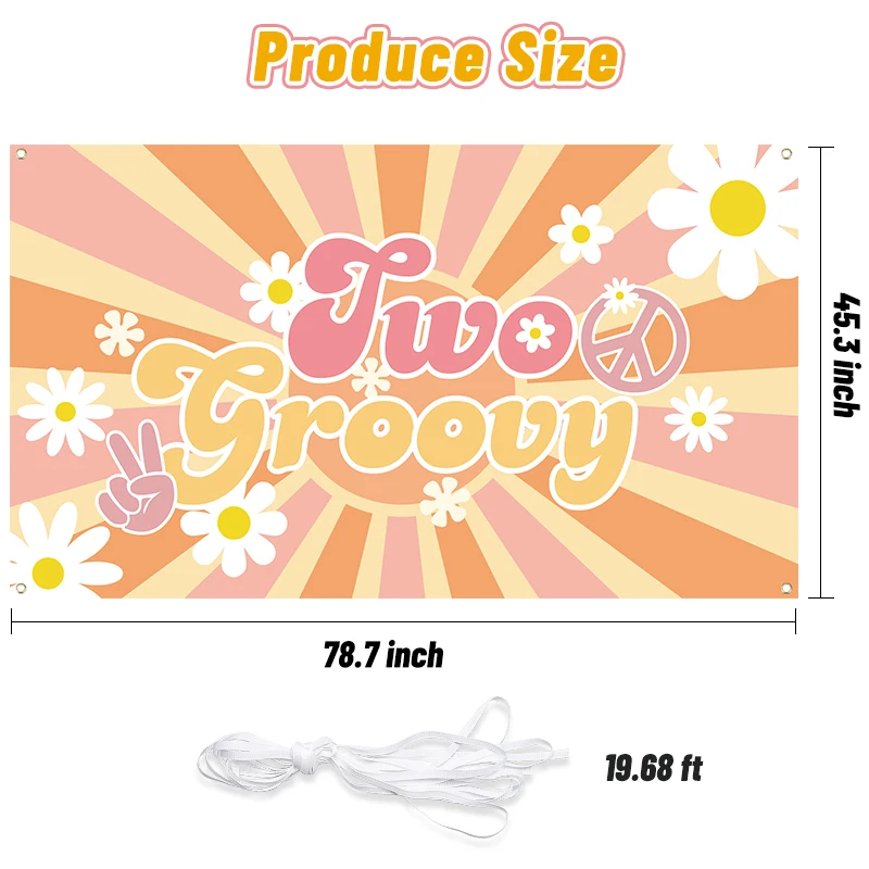 Полиэстеровый баннер для девочек в стиле хиппи реквизит фотобудки на день