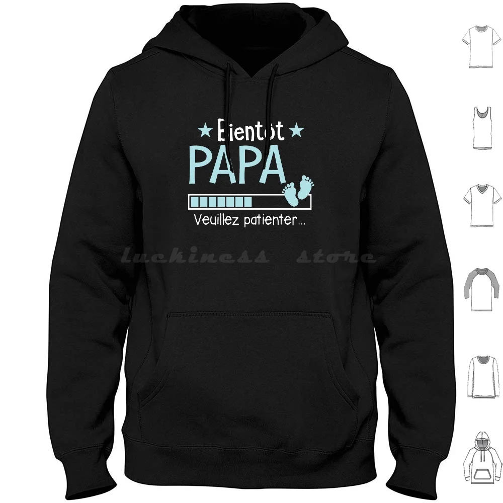 

Куплент T Papa gift Future Papa с капюшоном, хлопковая толстовка с длинным рукавом Papa En 2021, Papa Bient Т папа объявление де