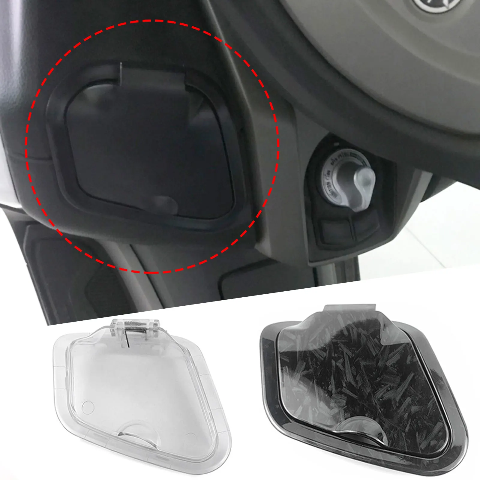 

PP Side Pocket Cover Charger Waterproof Cap For Yamaha Nmax V2 2020-2021
