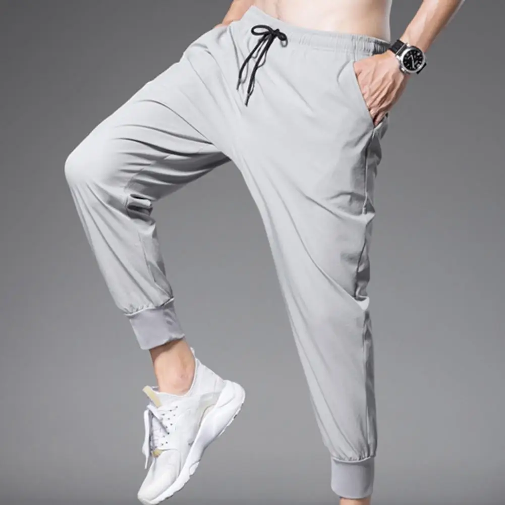 

Fashion Casual Pants Drawstring Shrinkable Cuffs Men Pants Casual Work Outdoor Joggers Trousers