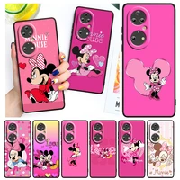 minnie mickey mouse hot for huawei p50 p40 p30 p20 lite 5g pro nova 5t y9s y9 prime y6 2019 black soft cover phone case