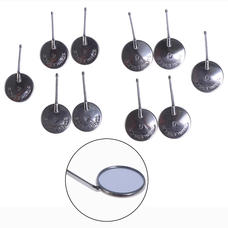 

50Pcs Dental Orthodontic Stainless Steel Mouth Mirrors 4# 5# Plain Size Mirror