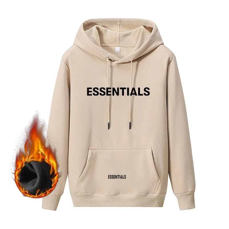 

Базовые осенне-зимние Новые горячие толстовки с капюшоном мужские толстые тканевые однотонные стандартные качественные хлопковые джоггер...