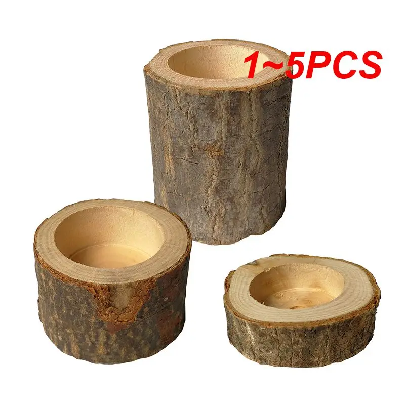S Candlestick Garden Pot Hollow Wooden Stake Plant Pot Vase Home Decoration Crafts Wood Lights Holder