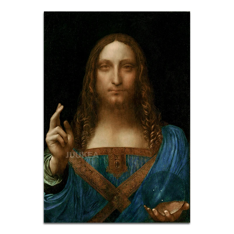 

Классический художественный постер из Леонардо да Винчи Сальватор Мунди, Картина на холсте, настенные картины для гостиной, домашний декор, без рамки