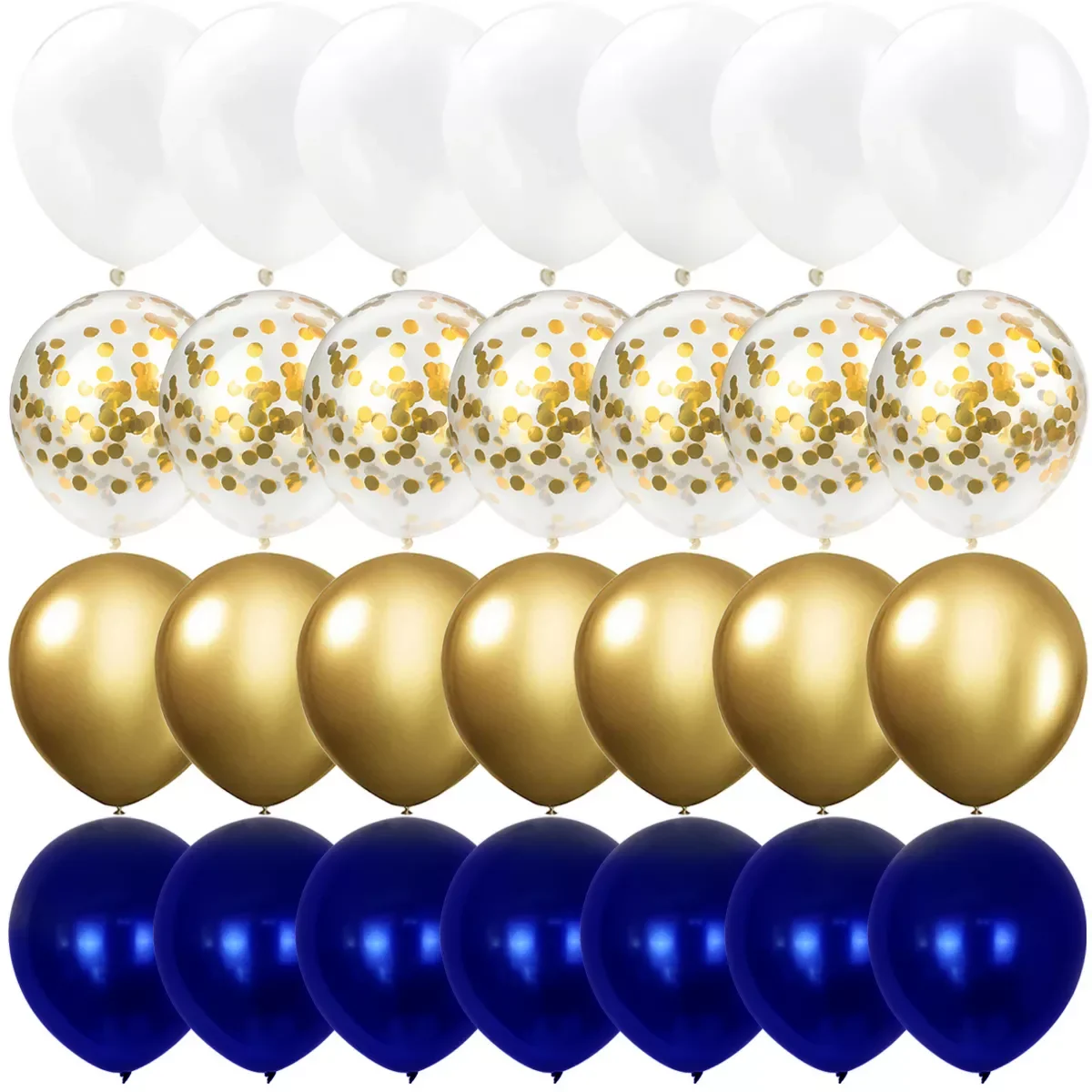 

28/20PCS Night blue Gold latex Balloons Metallic Confetti wedding Happy Birthday baby shower Halloween party House Decorations