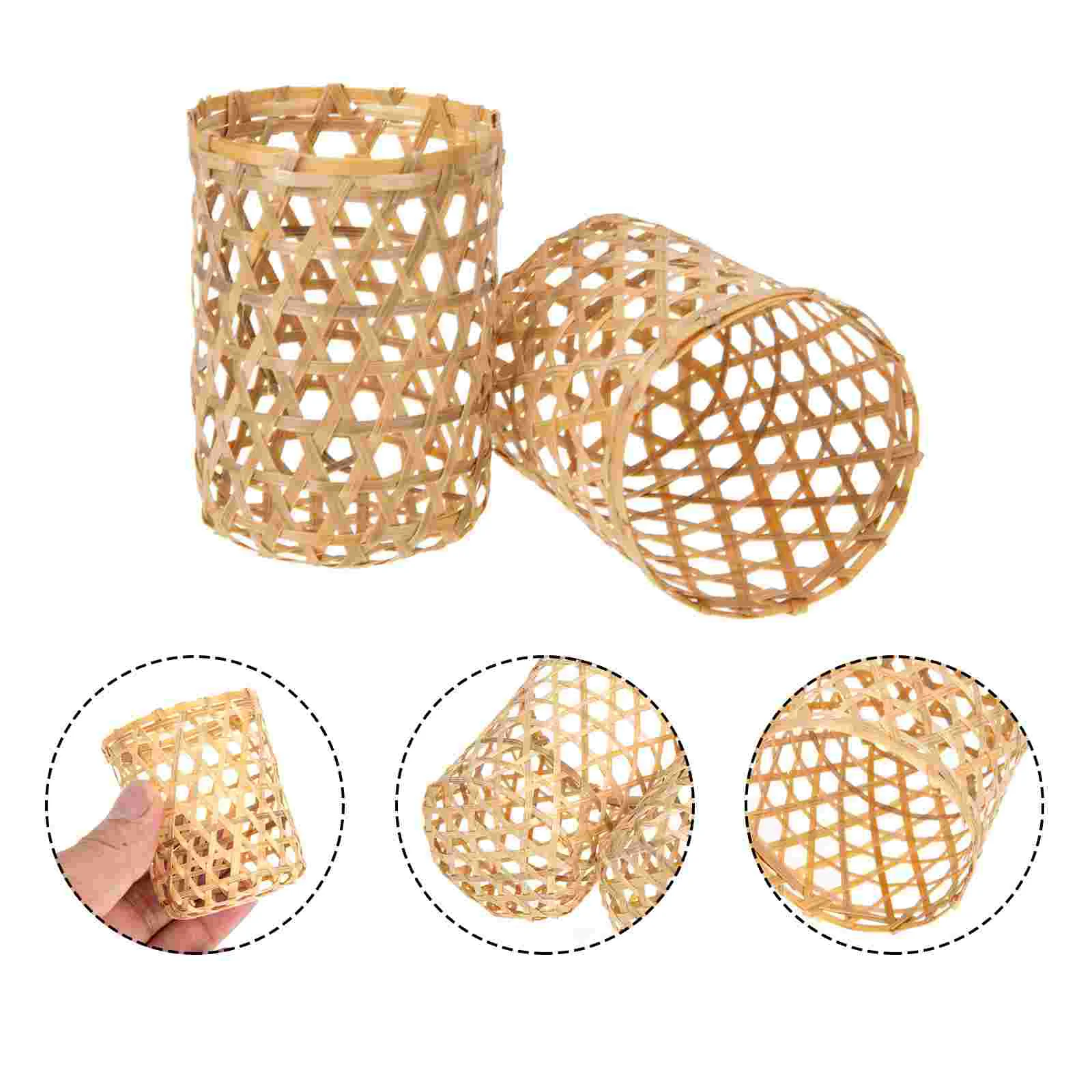 

Cup Sleeve Rattan Woven Cover Sleeves Vase Holder Bottlebeer Flower Coffeewraps Hot Can Makeup Brush Insulatordrink Holders