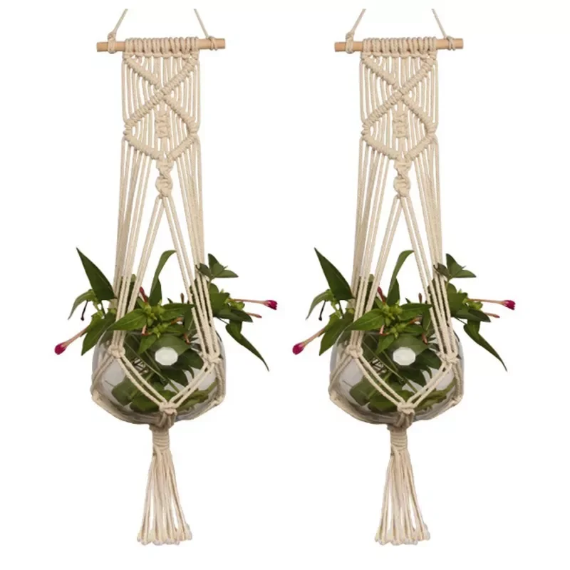 

Suspension Type Flower Pot Basket 90CM/105CM/122CM Rope Greening Decorations Plant Hangers Garden Decoration