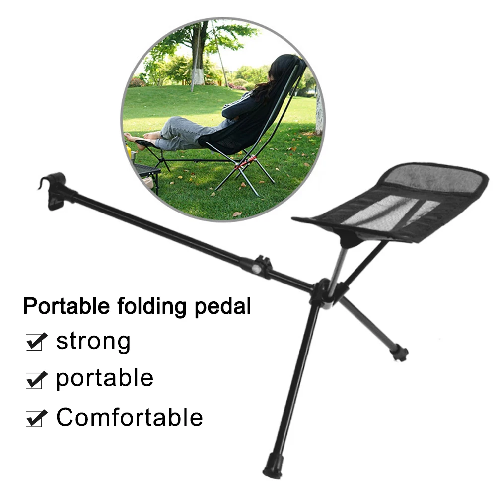 

Portable Durable Folding Chair Footrest Aluminum Alloy Durable Outdoor Beach Fishing Barbecue Bracket Leg Stool