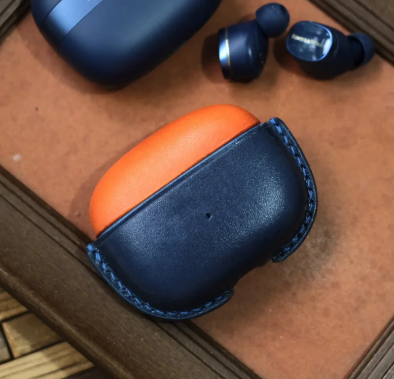 Защитный чехол из натуральной кожи ручной работы для наушников B&ampW pi8 pi6