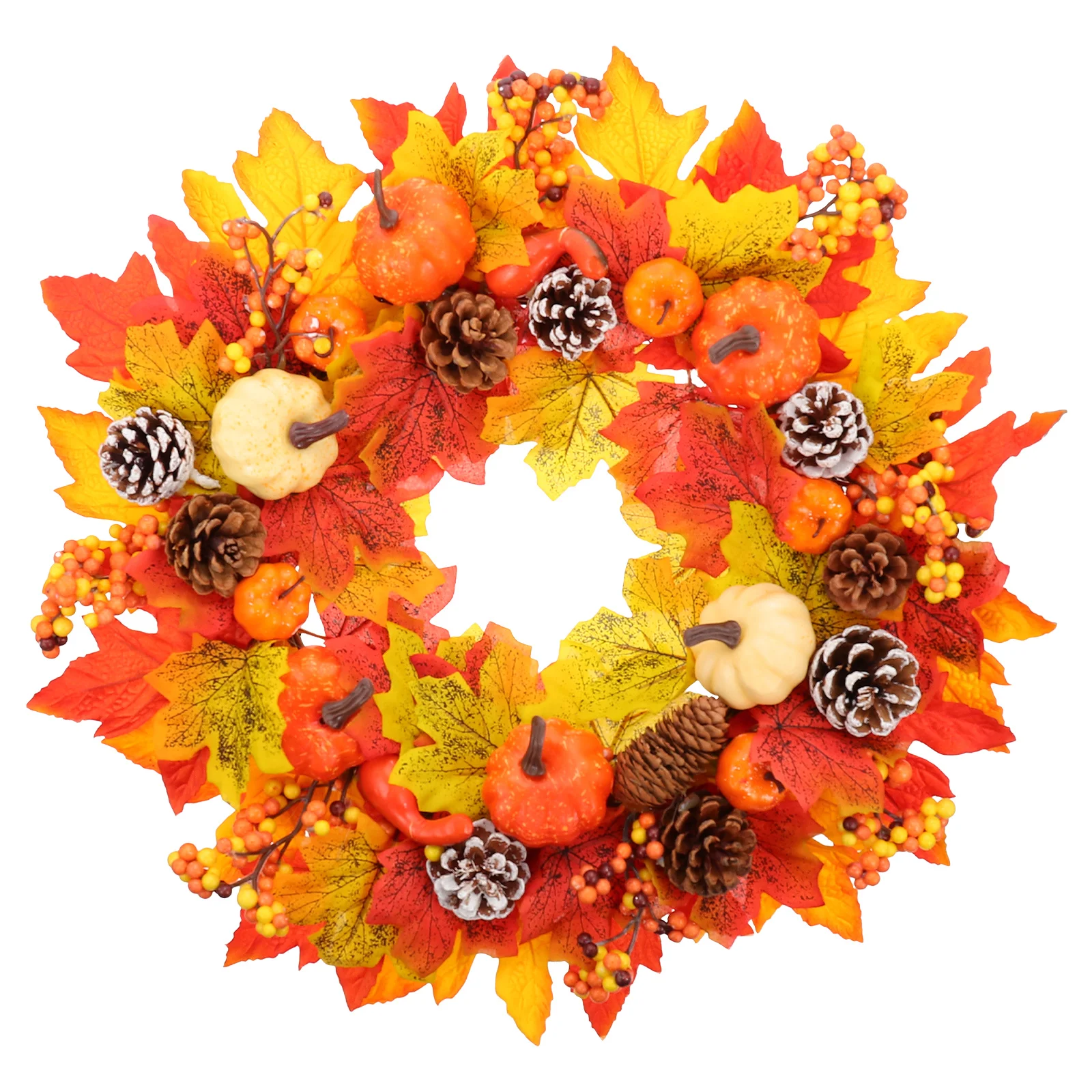 

Wreath Door Fall Thanksgiving Front Garland Autumn Decor Maple Artificial Decorations Wreathsleaf Pumpkin Harvestwall Farmhouse