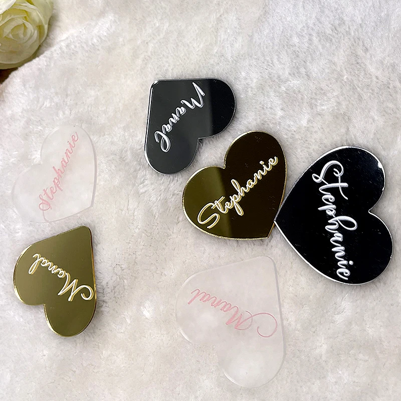 

Personalized engraved round heart crown star wedding table centerpieces candy box labels luggage tags baby shower gifts 50 pcs