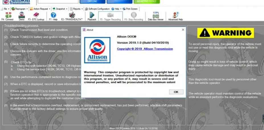 Лидер продаж 2024, инструмент для обслуживания ПК Allison DOC 2019 + GEN5 File Transmission с кейгеном, может работать на инструмент NEXIQ, бесплатная помощь в установке (art.: 3920cafdf02bd) - 3920cafdf02bd
