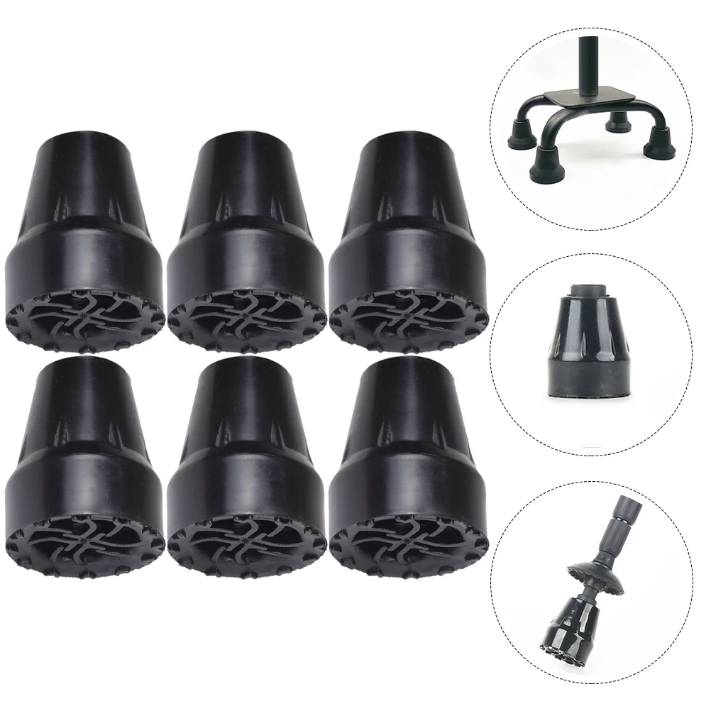 6 шт. насадки для трости нескользящие костыли аксессуары дорожный кий держатели
