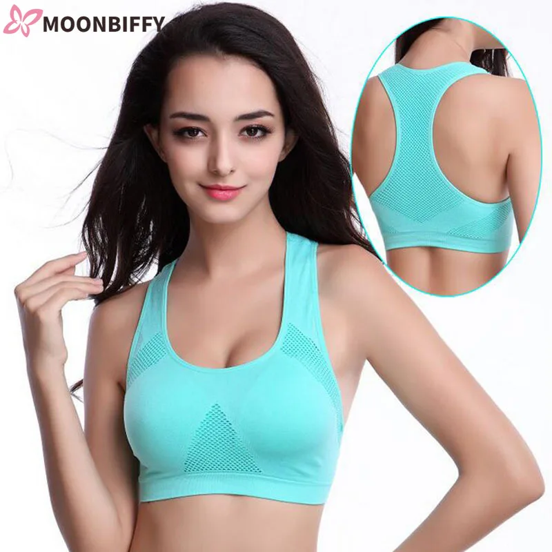 

Sport Bra Straps Seamless Padded Bra Stretch Fitness Tank Top Vest Women Running Tanks Cross Back Bras Push Up Bra