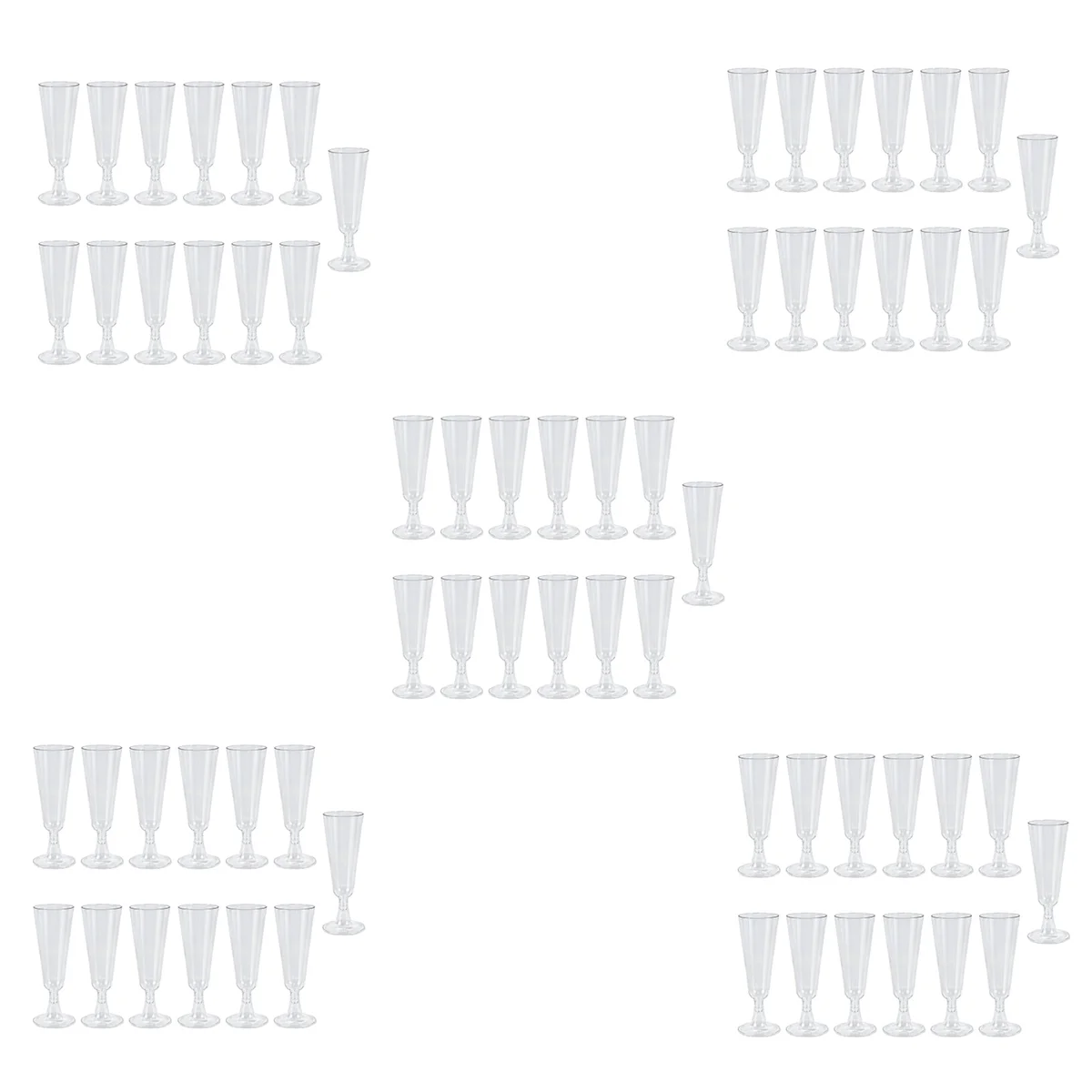 

300Pcs 150Ml Disposable Hard Plastic Champagne Glass Red Wine Glass Goblet Wine Glass Party Festival Event Supplies