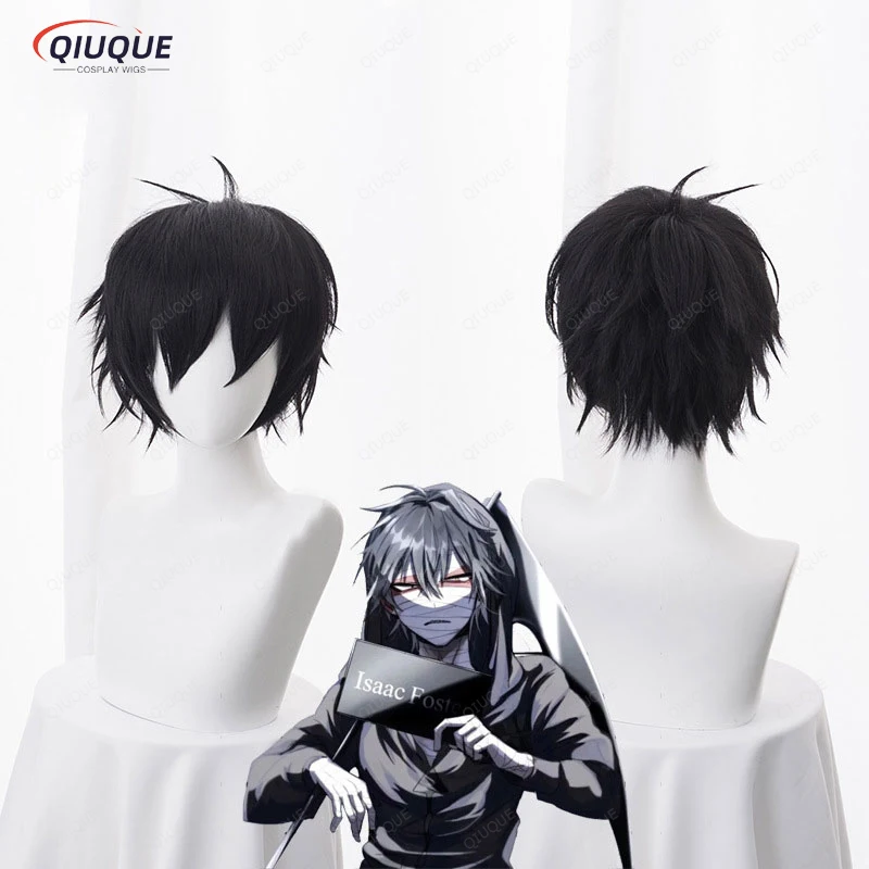 

Zack Wigs Anime Angels of Death Zack Isaac Foster Cosplay Wig Short Black Heat Resistant Synthetic Hair Anime Wigs + Wig Cap