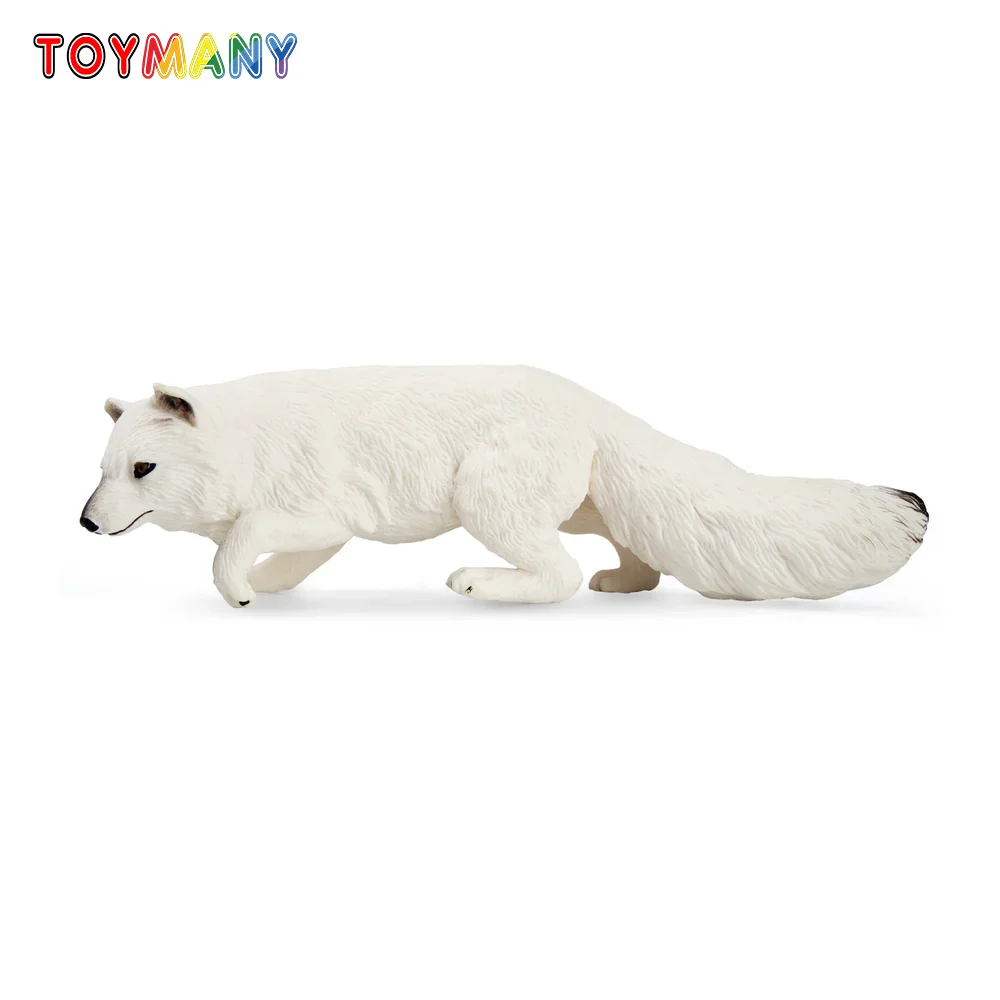 Фото Toymany Моделирование Арктической Лисы Полярного Животного Модель Игрушки Мини Фигурки Куклы Фигурки Игрушки для Детей Подарок №1
