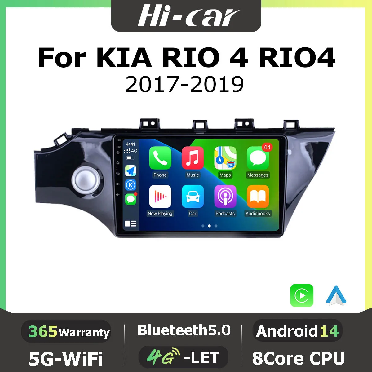 Фото 2Din беспроводной автомобильный радиоприемник Carplay для KIA RIO 4 RIO4 2017 2018 2019 4G WIFI GPS Android мультимедийный плеер ASP BT5.0 авторадио №1