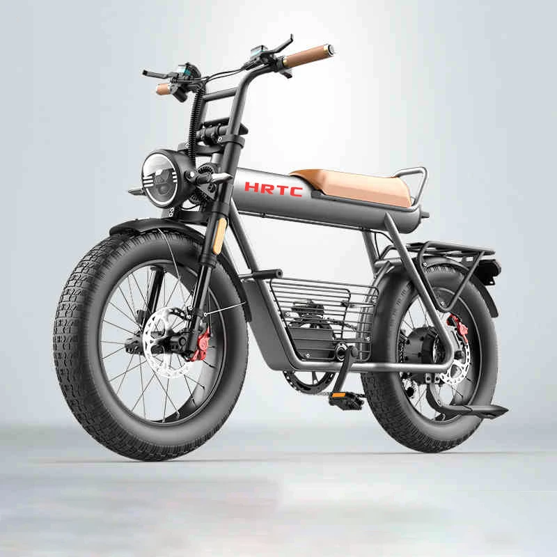 Retro electric bicycle 20inch fat tire electric bicycle 5.0 bold all-terrain off-road tire high-speed  motor assist super ebike