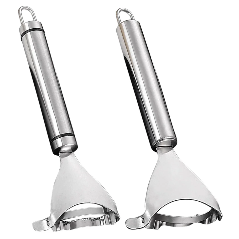 

2 Pcs Corn Household Stripper Tool Round Handle Kitchen Hacks Gadgets Small Restaurant Peeling Stainless Steel Peeler
