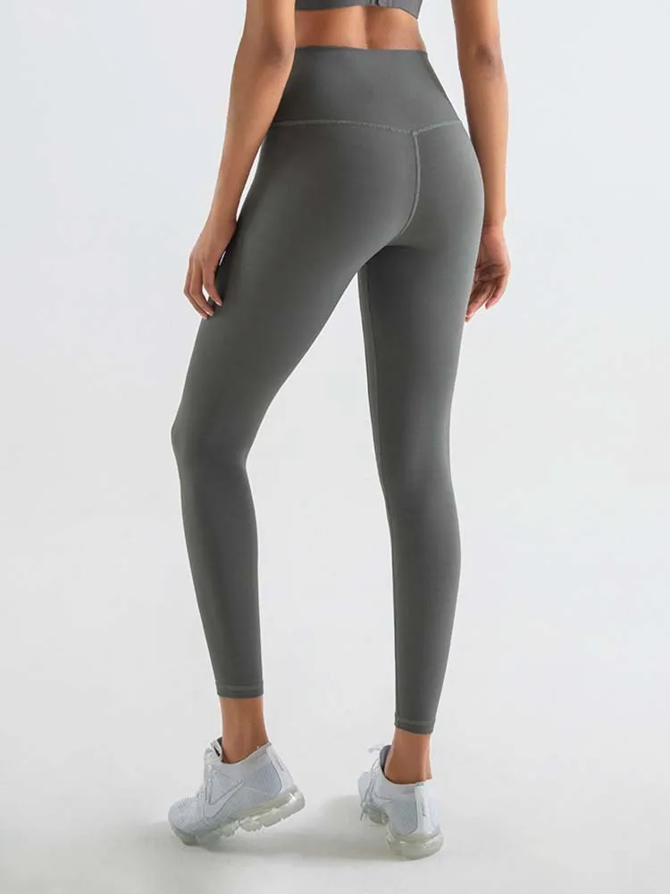 New High Waist Stretch Naked Feeling Leggings For Women Workout Sport Leggings Yoga Pants Gym Push Up Fitness Scrunch Tights