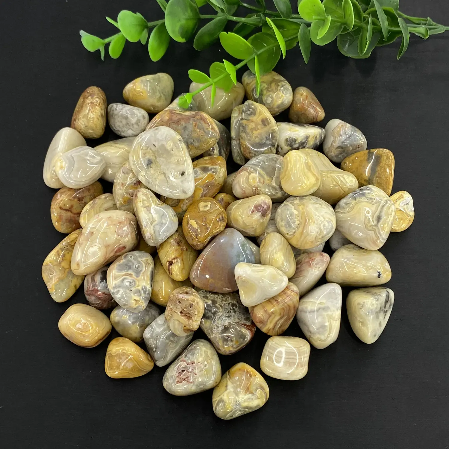 

20-30mm 500g Natural Crazy Agate Gravel Quartz Crystal Stone Specimen Healing Fish Tank Minerals Decor