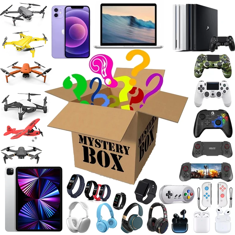 

2021 Lucky Mystery Boxes High Quality Gift 100% Surprise Box surprise gift box collection Lucky Mystery Boxes Digital Electronic