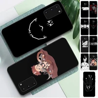 anime jujutsu kaisen sukuna black phone case for samsung s10 21 20 9 8 plus lite s20 ultra 7edge