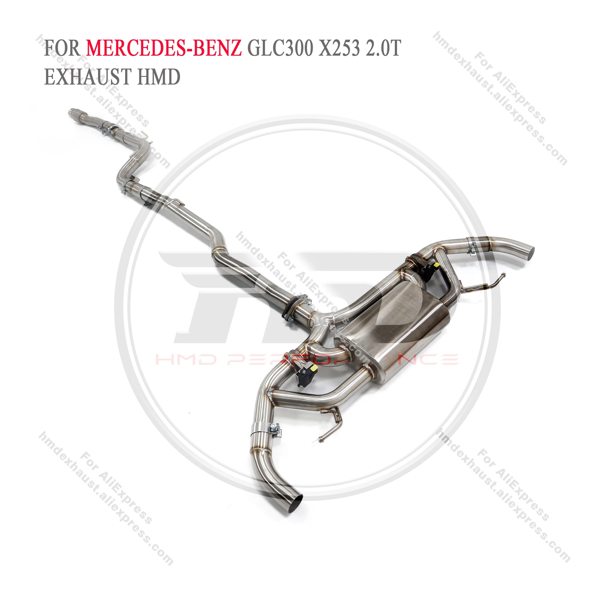 Выхлопная система HMD из нержавеющей стали Performance Catback для Mercedes Benz AMG GLC300 X253 2.0T