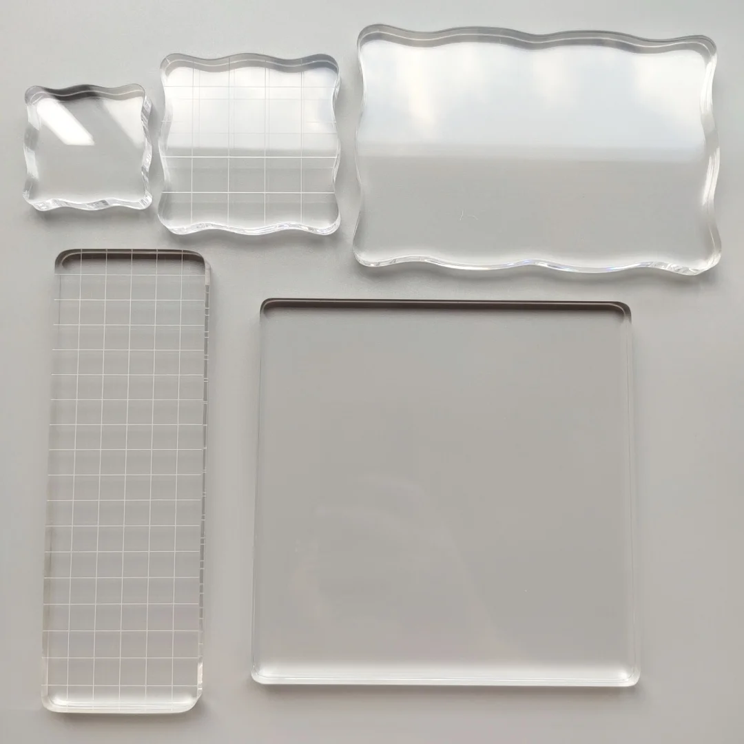 Кристально-акриловая прозрачная доска для штампов "Clear Stamps Scrapbooking Craft Seal Block Photo Album Plexiglass Accessories".