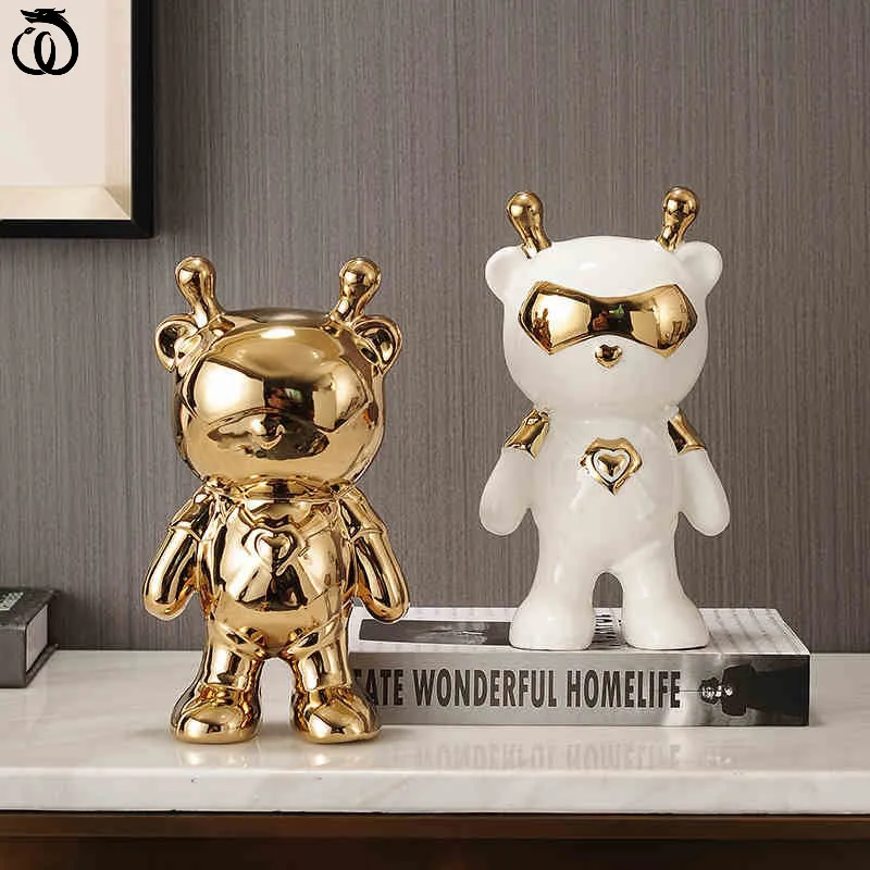 

Абстрактная кукла оленя, Художественная Скульптура, мультяшное роскошное животное, статуя, украшение для дома, творческий декор, аксессуар...