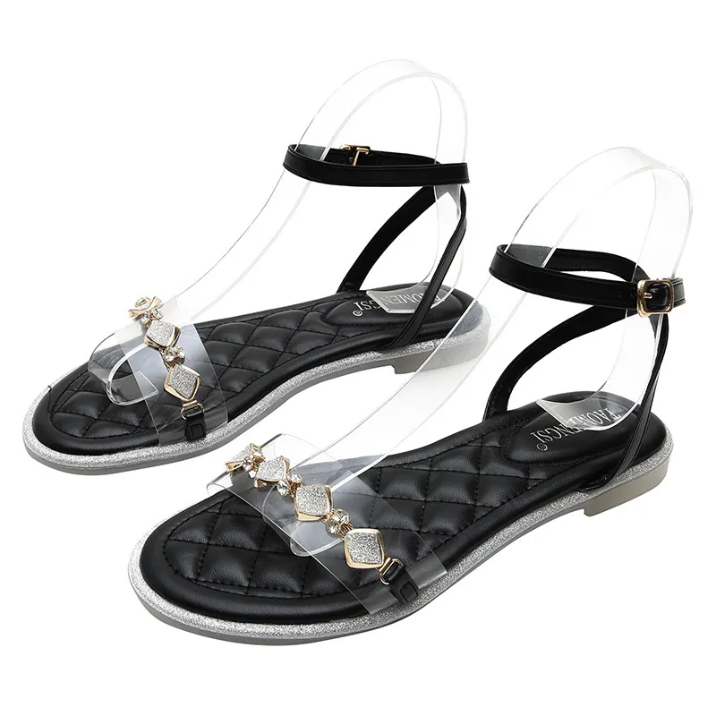 Фото Fairy Windy Sandal Women's Summer 2025 External Sandal Women's Airable Flat Roman Sandal Large Size Women's Shoes №2