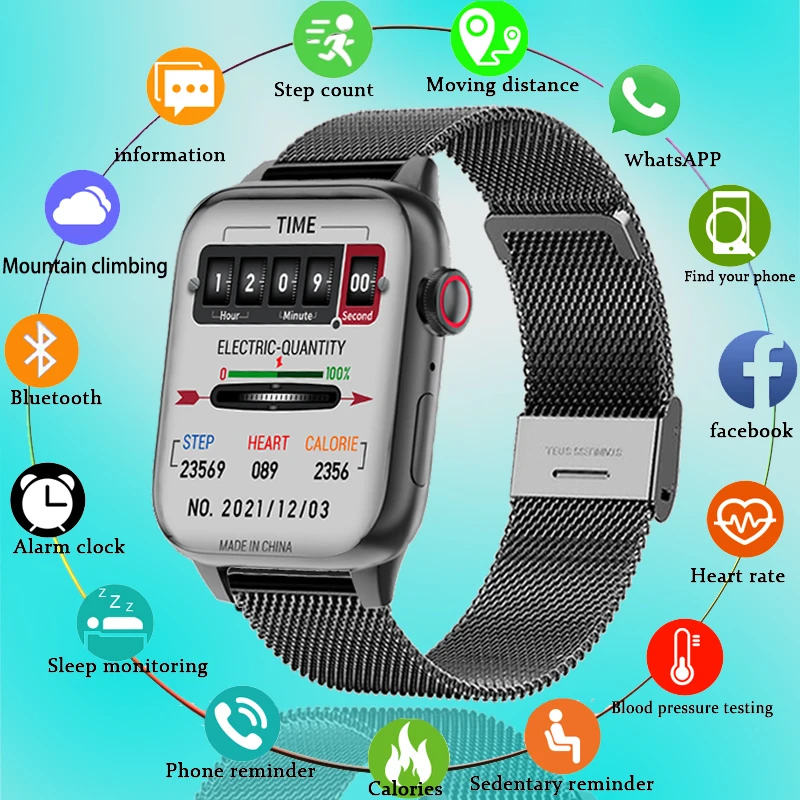 

2022 New Bluetooth Answer Call Smart Watch Men Full Touch Dial Call Fitness Tracker IP67 Waterproof Smartwatch men women Box