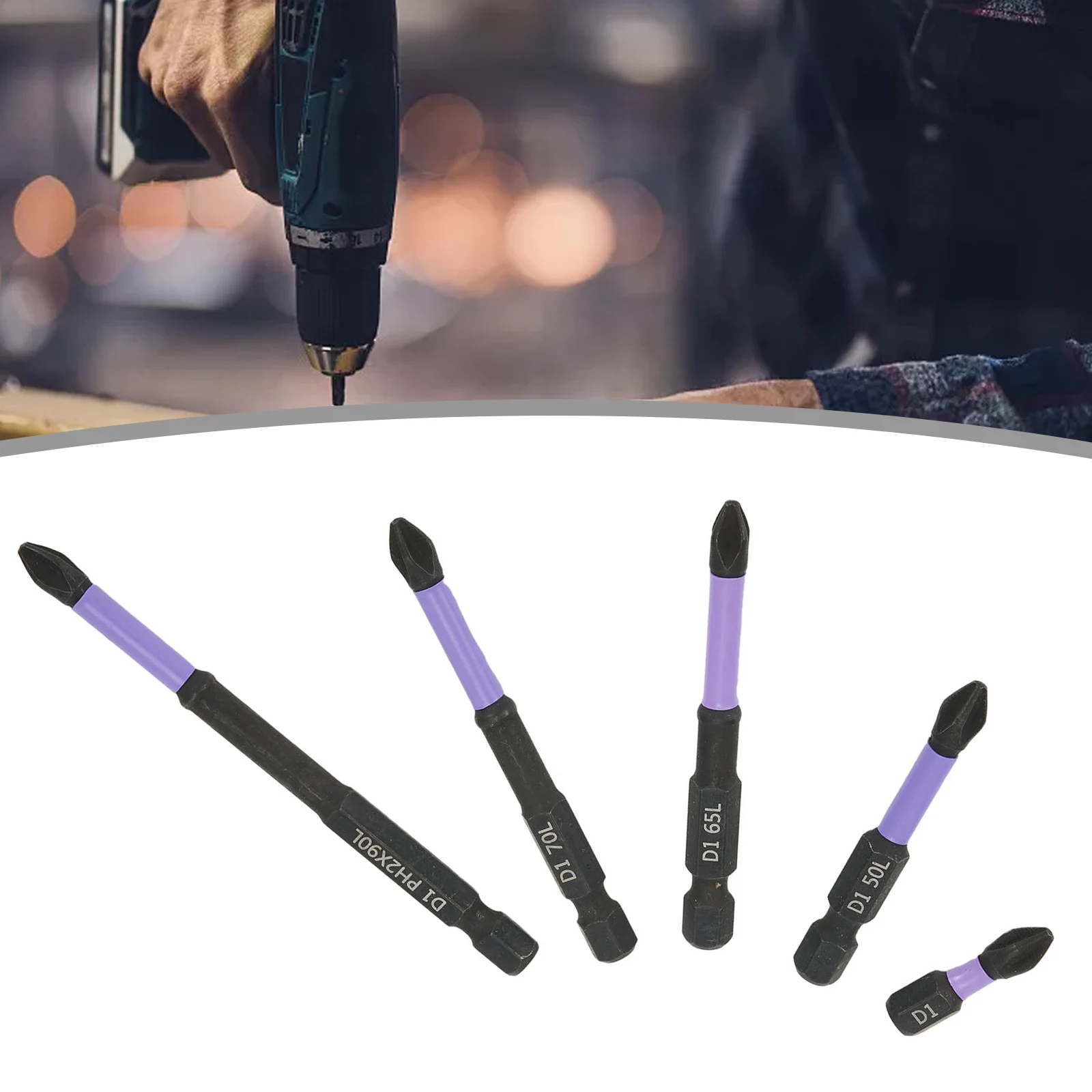 5 шт. нескользящая крестовая отвертка из легированной стали 25-90 мм пакетная