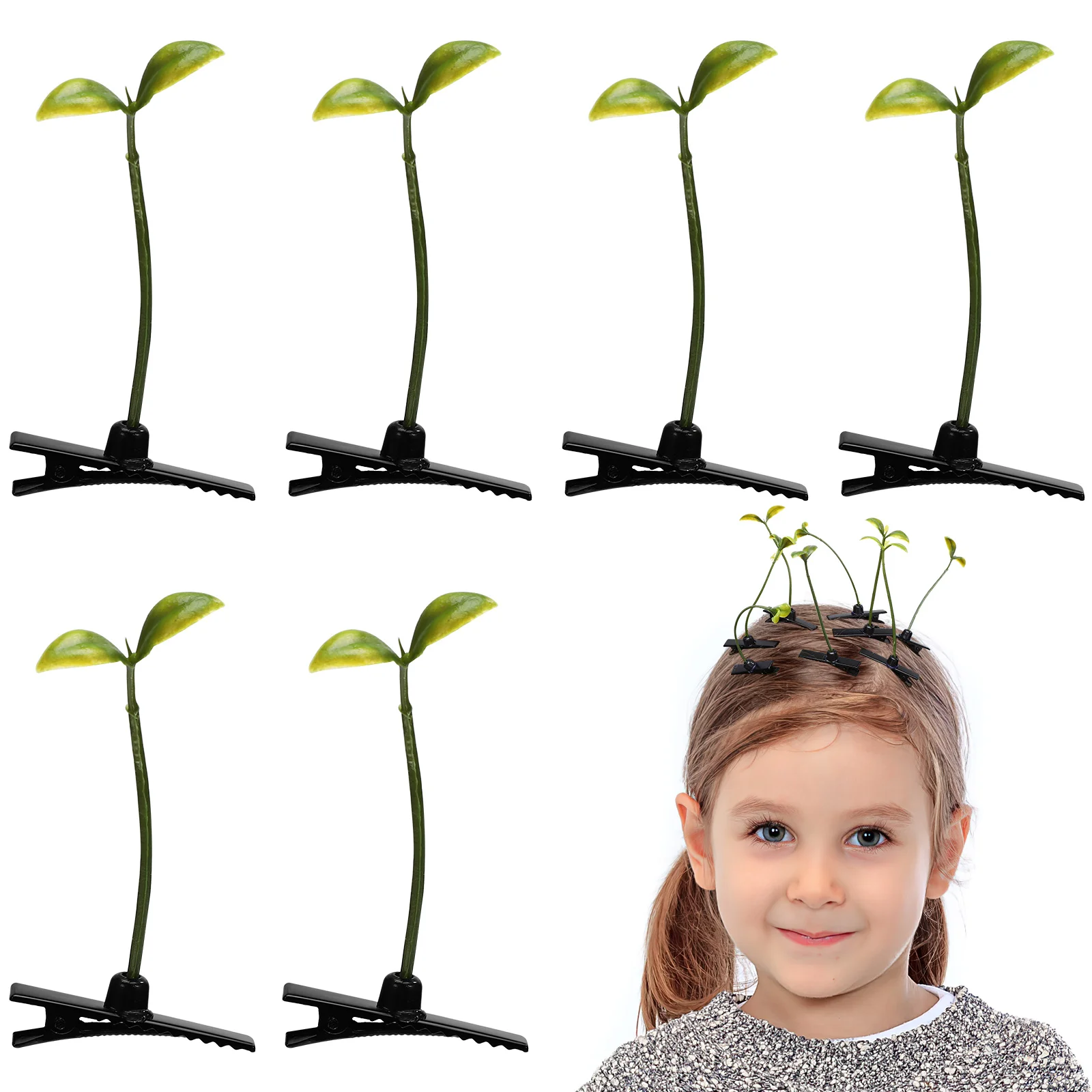 Аксессуары для шпилек зажимы волос с ростками фасоли женщин милые забавные