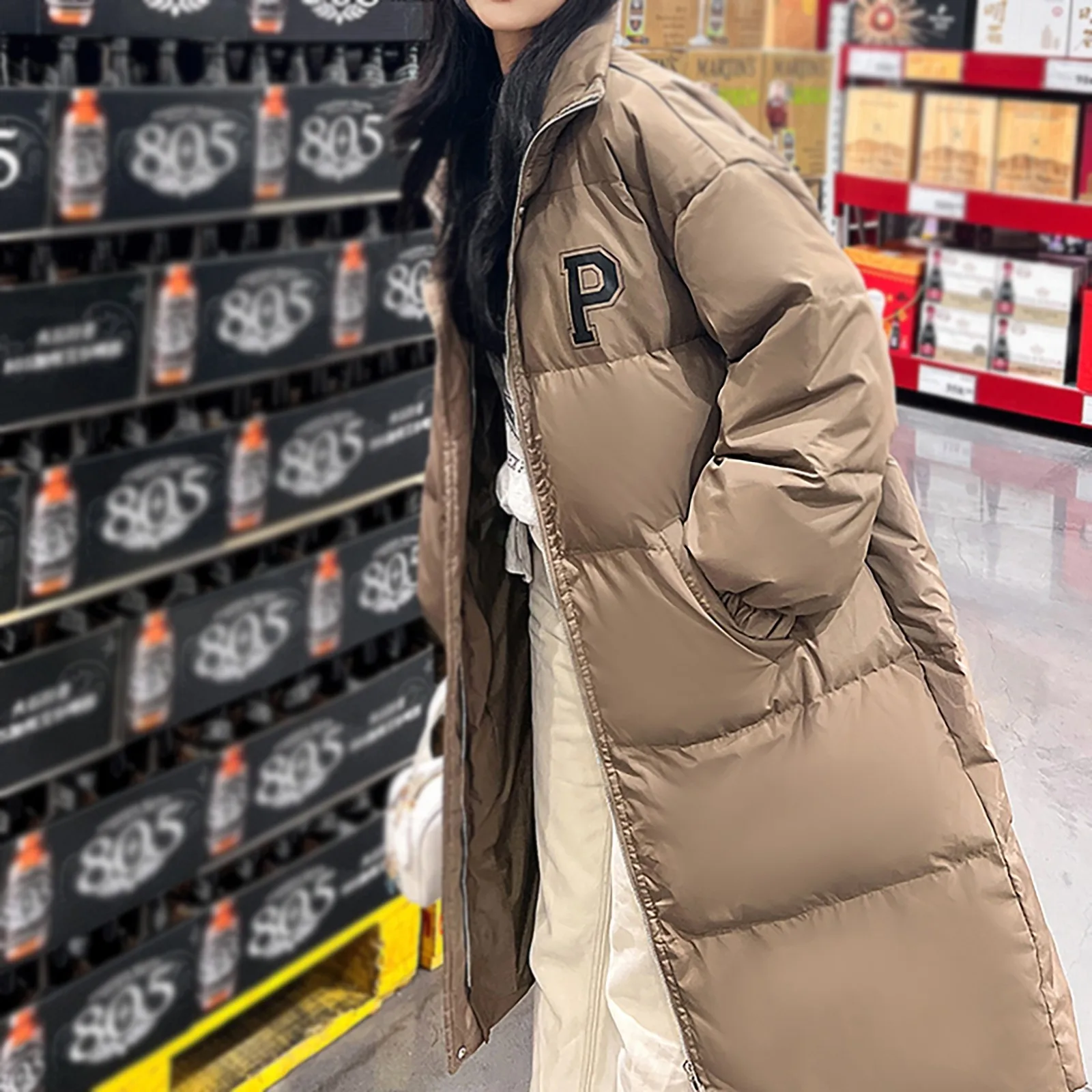 Женский модный стеганый пуховик большого размера повседневная стеганая куртка