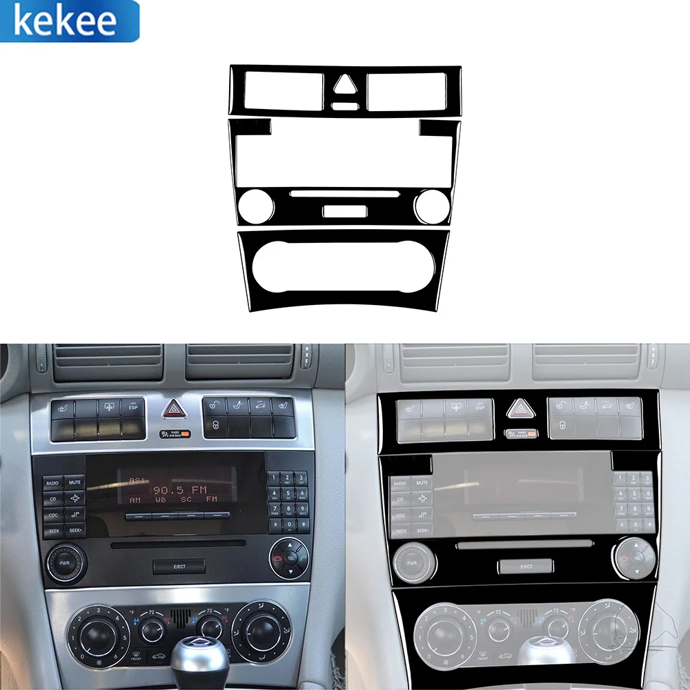 Черная магнитола для Mercedes-Benz C Class W203 2005-2007