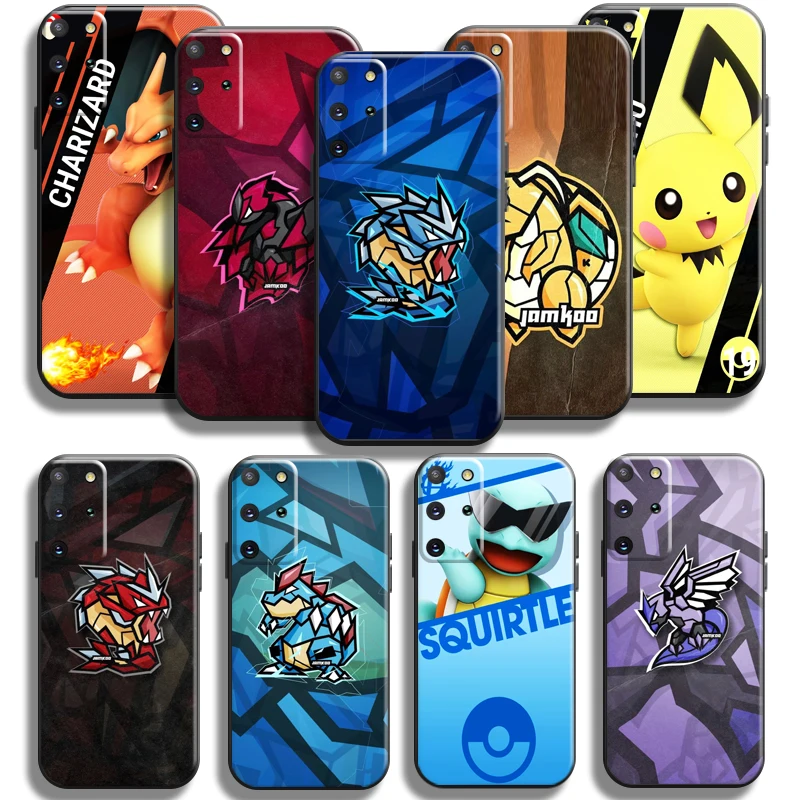 

Anime Pokemon Pikachu Phone Case For Samsung Galaxy S20 S21 S22 FE Ultra 5G S22 S21 S20 S10 10E S9 Plus Coque Silicone Cover
