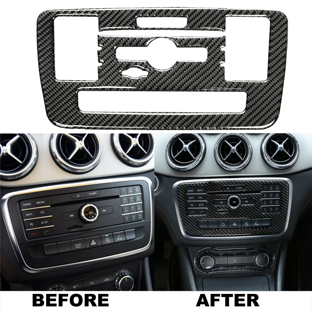 Наклейка из углеродного волокна автомобильный компакт-диск панель управления