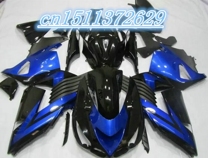 Комплект обтекателей Dor-синий черный для Kawasaki ninja ZX14 2006-2011 обтекатели ZX14R 06-11 D